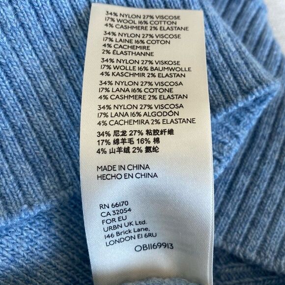 NWT Free People La Boheme Sweater Dress in Blue Size Medium - Picture 7 of 7